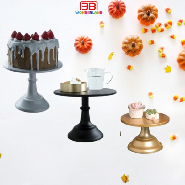Iron Cake Stand Round Pedestal Large