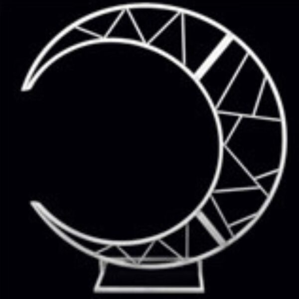 Metal Moon Arch Backdrop White