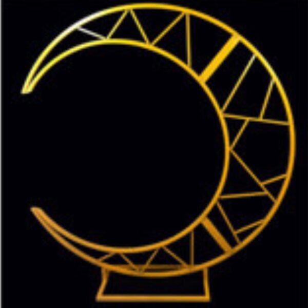 Metal Moon Arch Backdrop Gold
