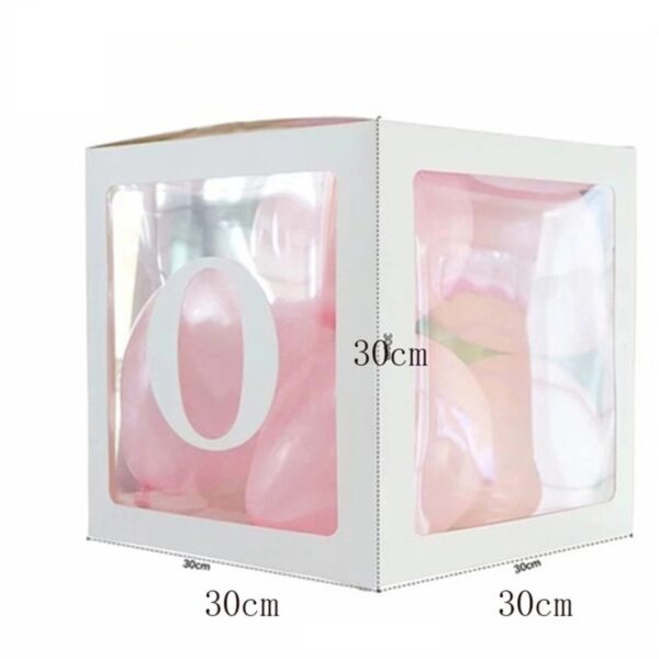 Alphabet Number Birthday Transparent Balloon Box - Image 3