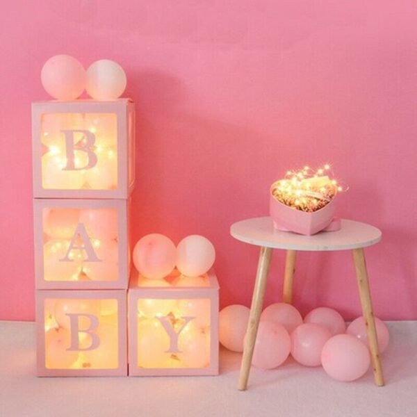 Alphabet Number Birthday Transparent Balloon Box - Image 2